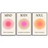 New 11x17 Positive Aura Posters Set Of 3, Grainy Gradient Spiritual Poster LAMINATED