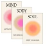 New 11x17 Positive Aura Posters Set Of 3, Grainy Gradient Spiritual Poster LAMINATED